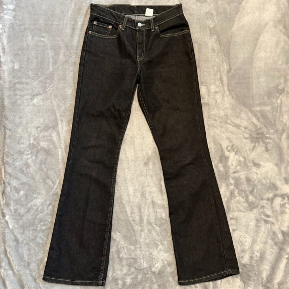 Vintage Levi's 515 Black Bootcut Jeans Lower Rise Size 6 MIS M Stretch Denim